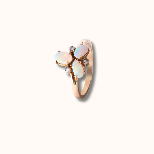 3 Petal Opal Ring