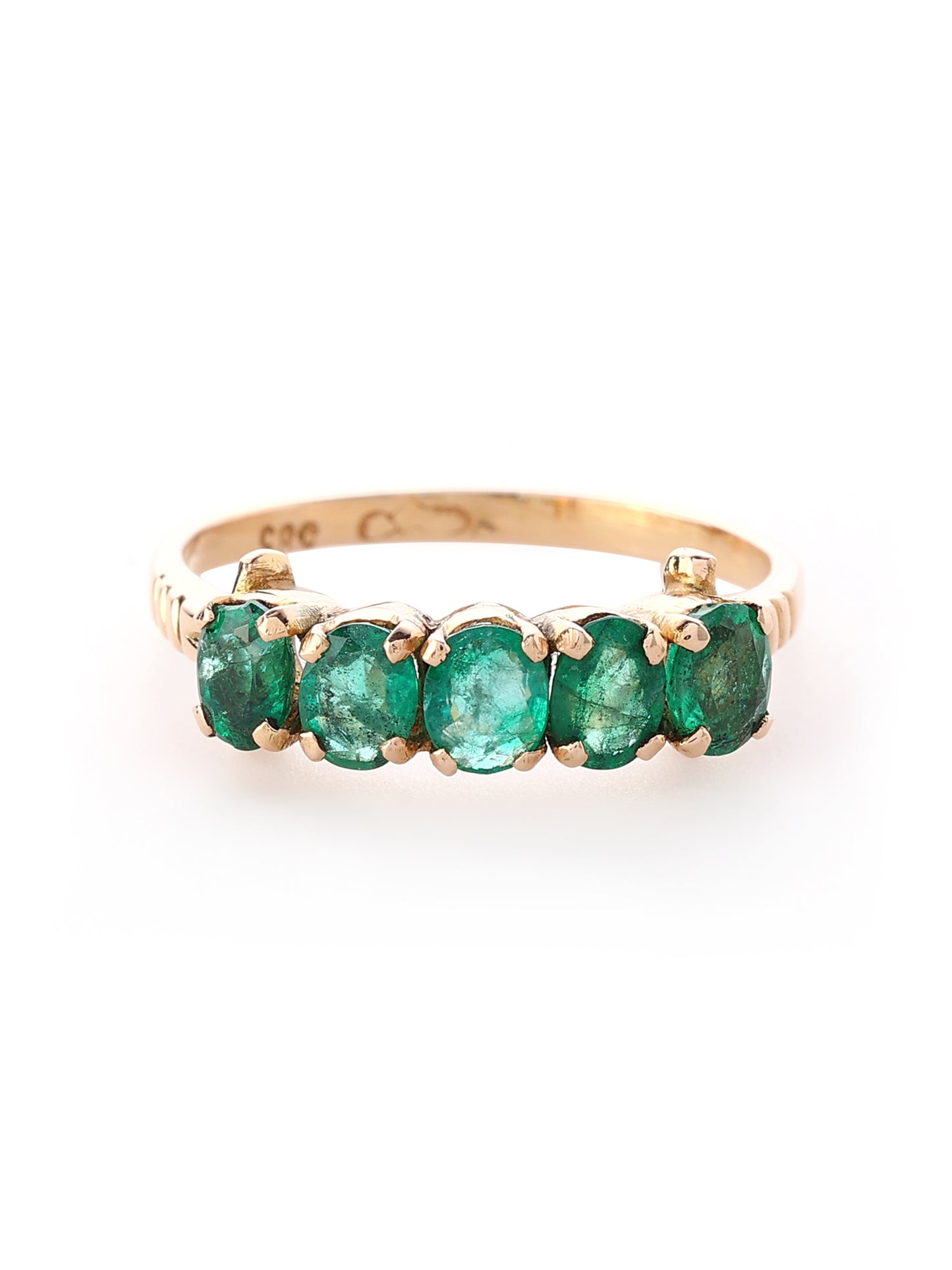 Half Emerald Eternity Band Aadiya Jewels