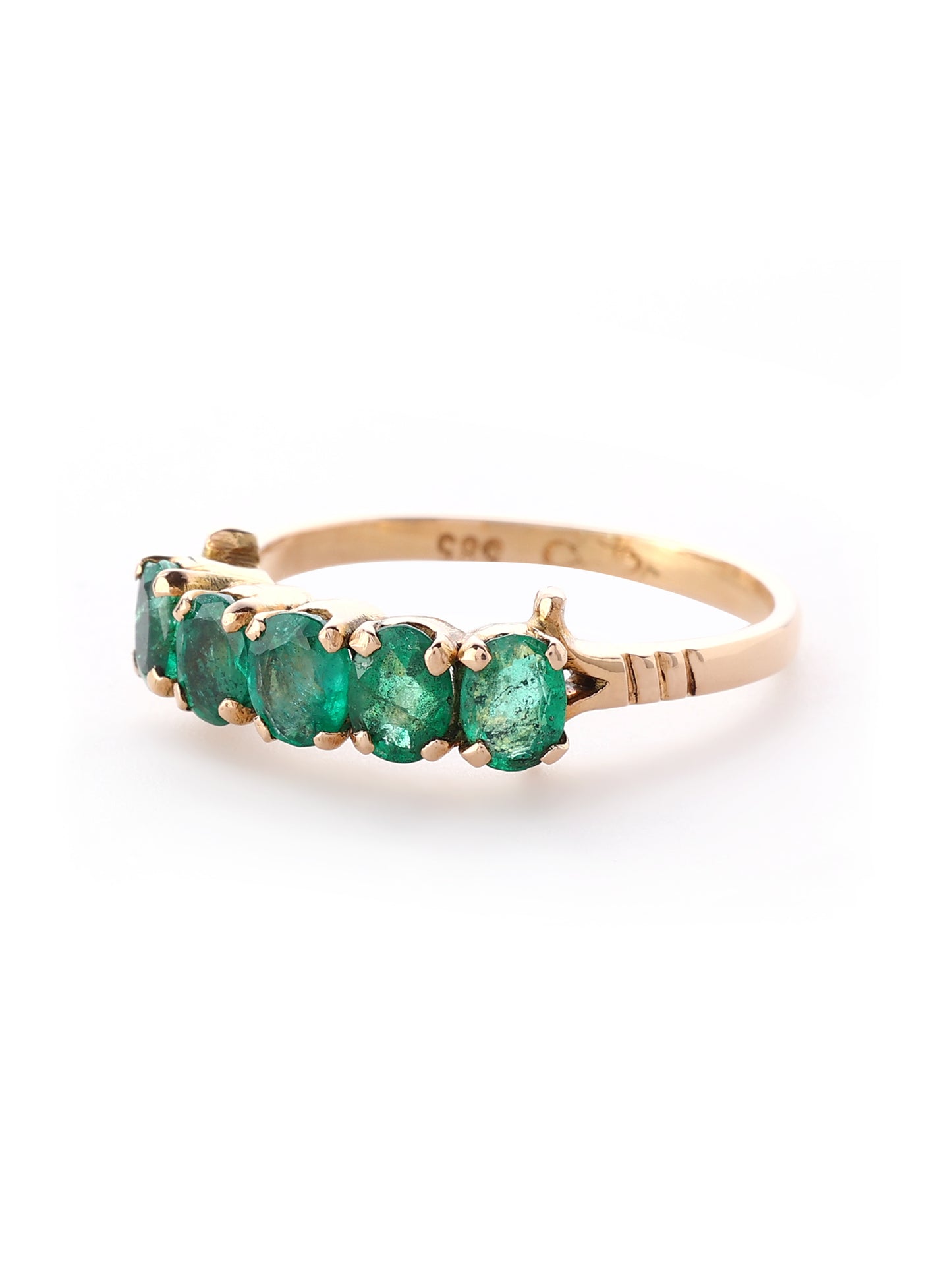 Half Emerald Eternity Band Aadiya Jewels