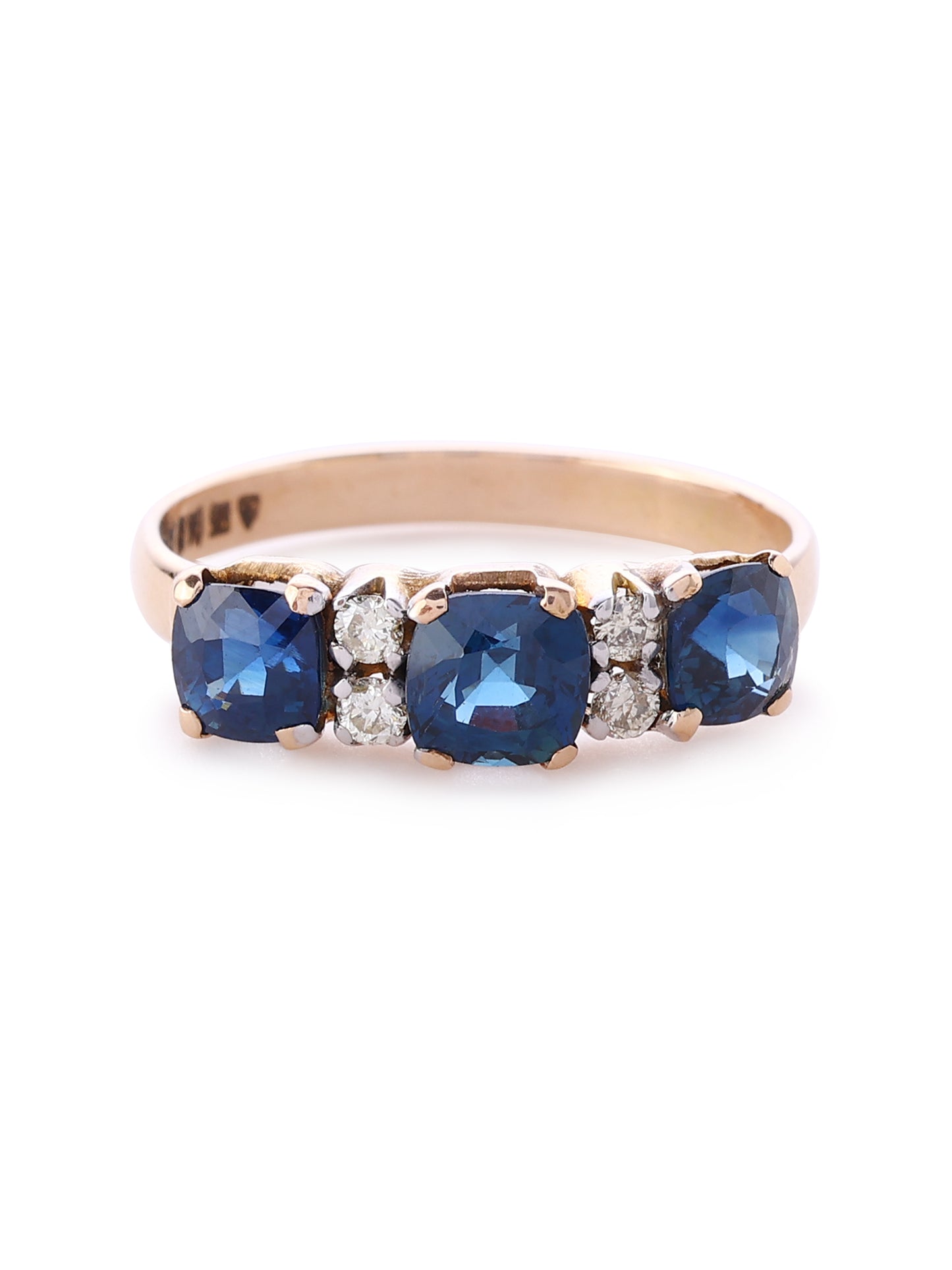 Trio Blue Sapphire Ring