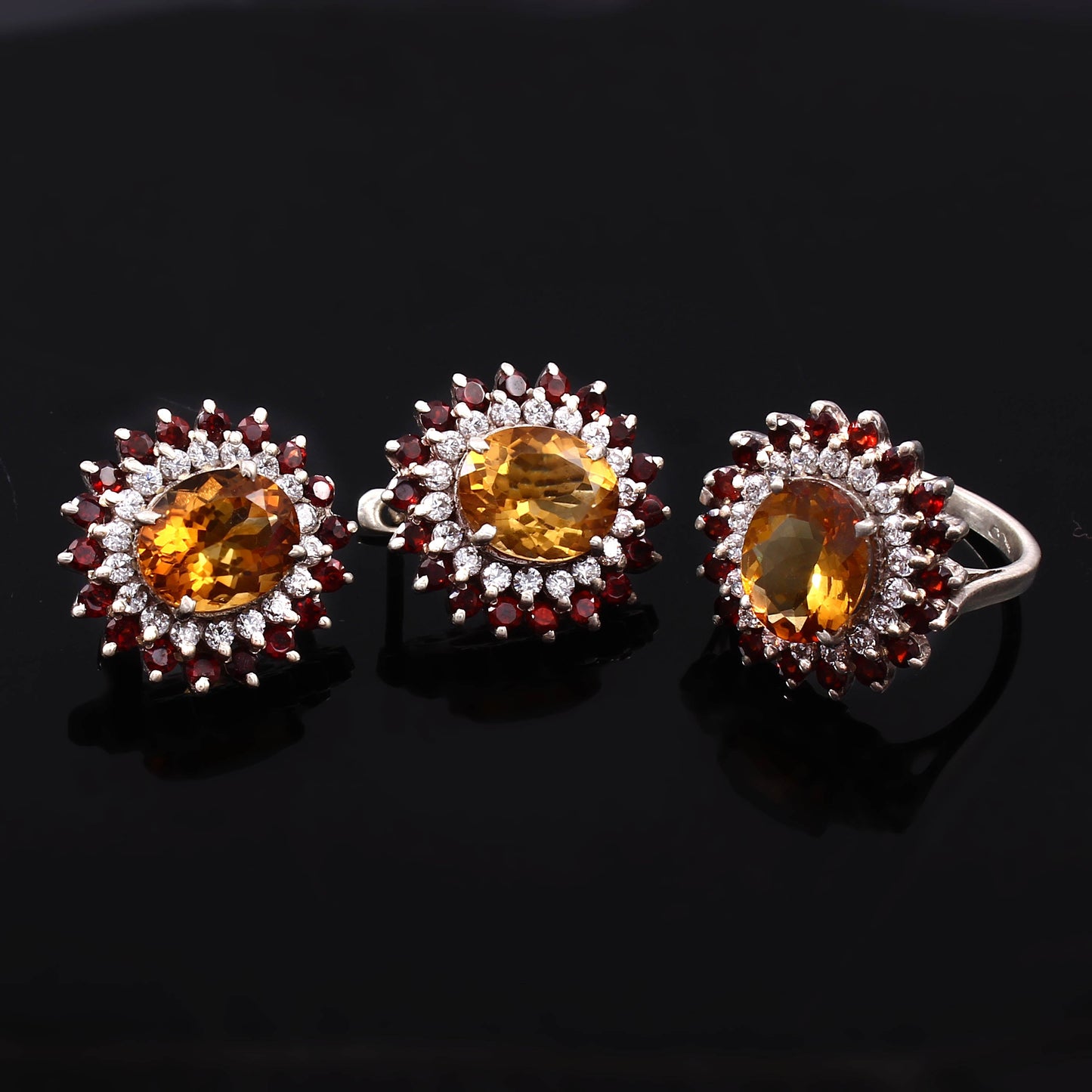 Fire Ring & Earrings Set