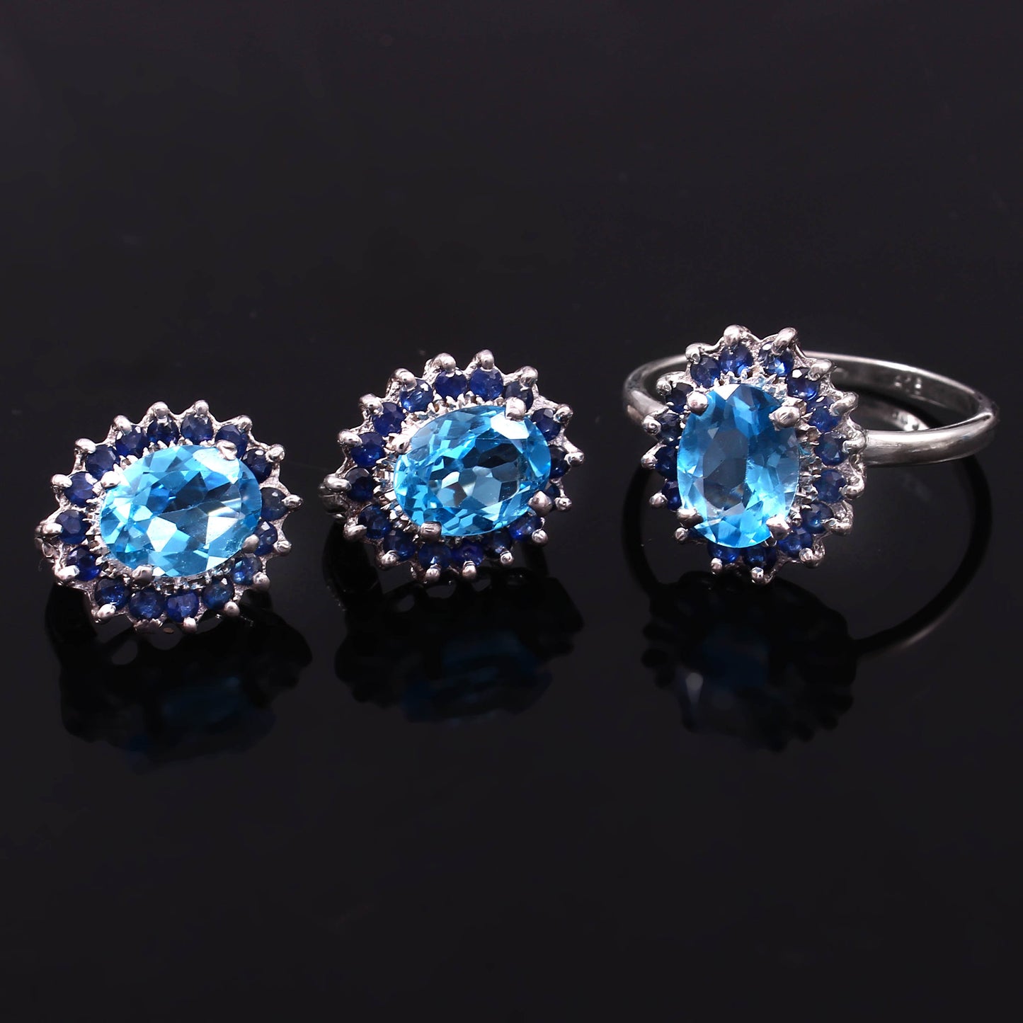 Radiant Oasis Ring and Earrings Set